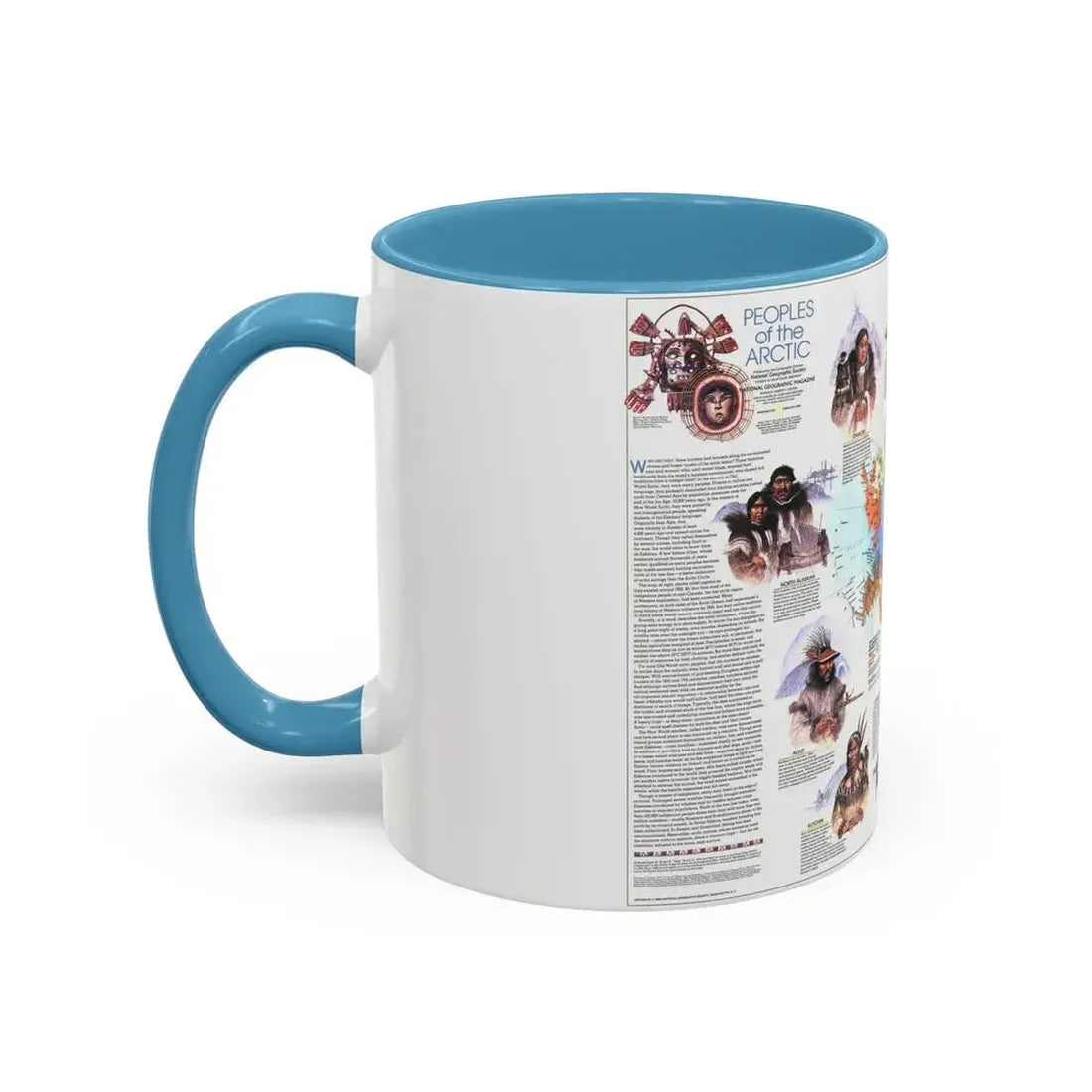 Arctic - Peoples of the (1983) (Map) Accent Coffee Mug - Go Mug Yourself