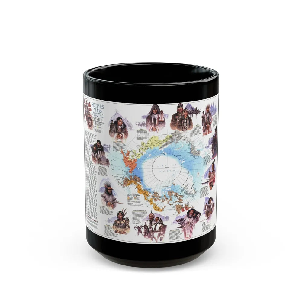 Arctic - Peoples of the (1983) (Map) Black Coffee Mug-15oz-Go Mug Yourself