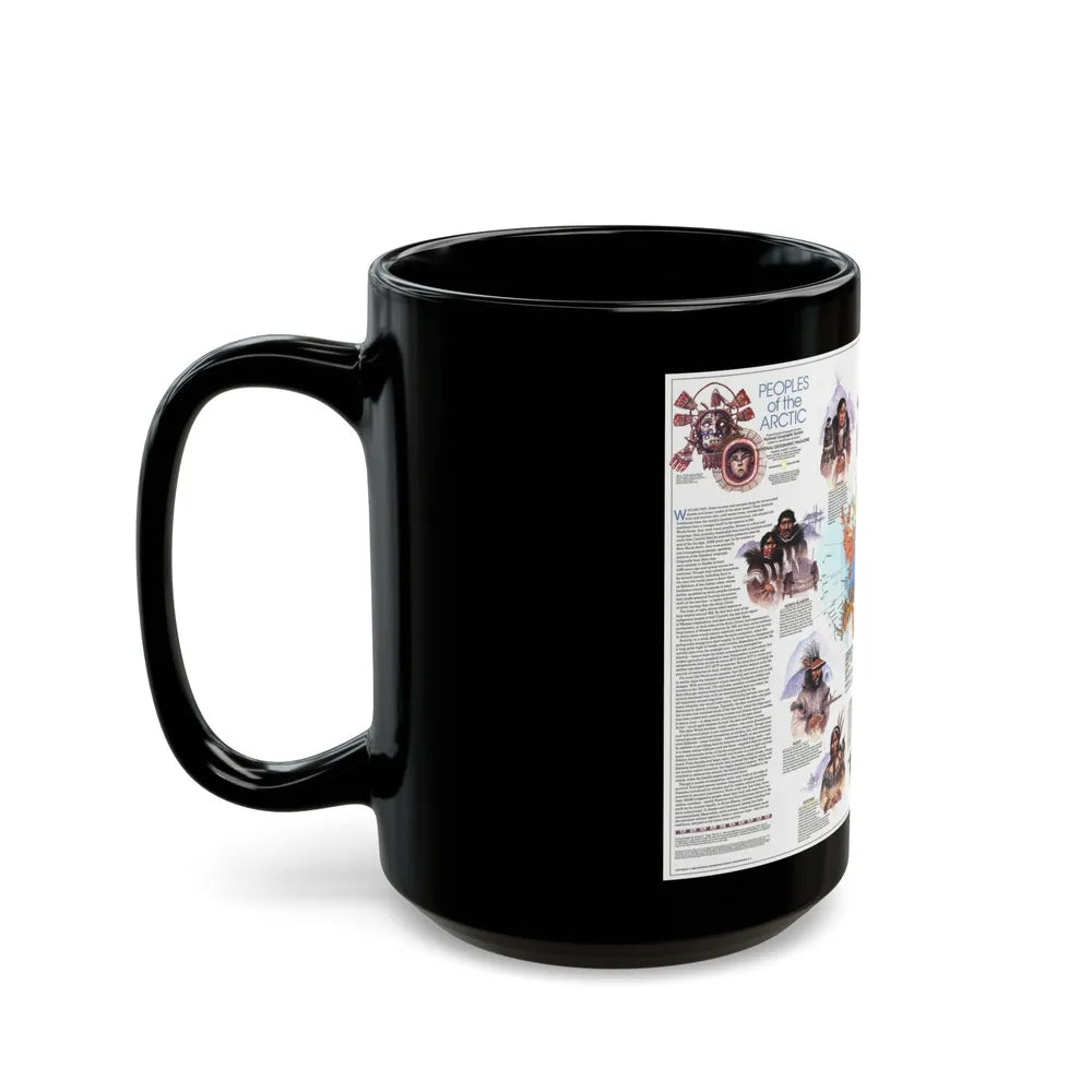 Arctic - Peoples of the (1983) (Map) Black Coffee Mug-Go Mug Yourself