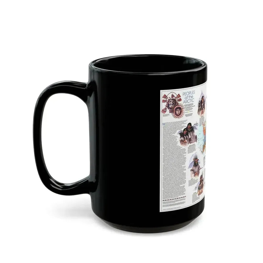 Arctic - Peoples of the (1983) (Map) Black Coffee Mug - Go Mug Yourself