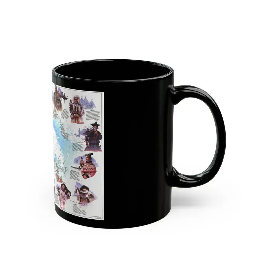 Arctic - Peoples of the (1983) (Map) Black Coffee Mug - Go Mug Yourself