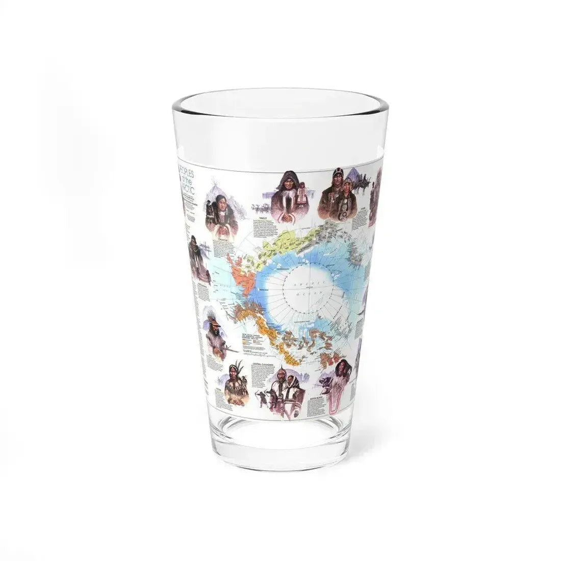 Arctic - Peoples of the (1983) (Map) Pint Glass 16oz 16oz - Go Mug Yourself