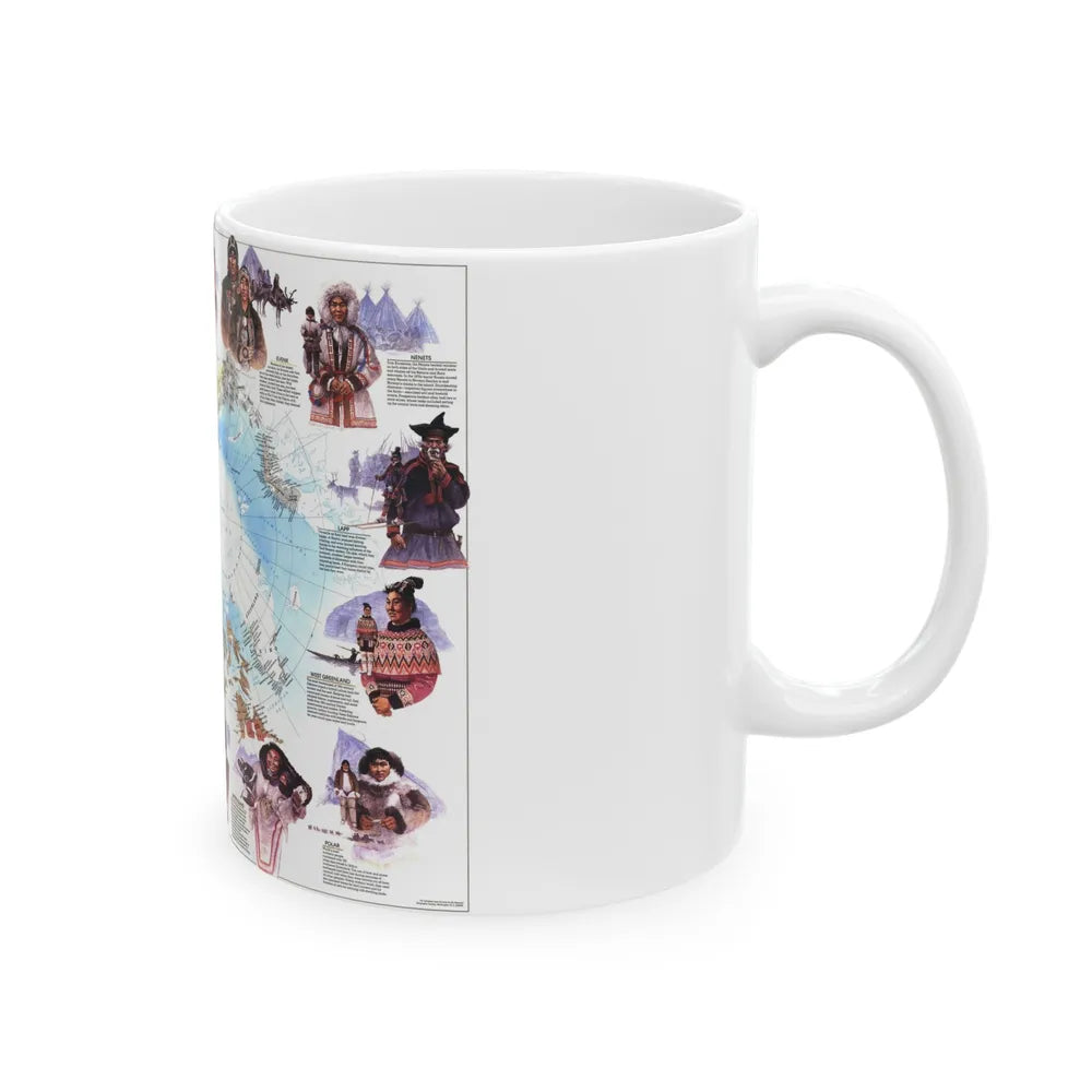 Arctic - Peoples of the (1983) (Map) White Coffee Mug-Go Mug Yourself