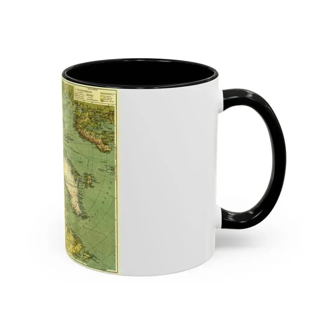 Arctic Regions (1925) (Map) Accent Coffee Mug - Go Mug Yourself