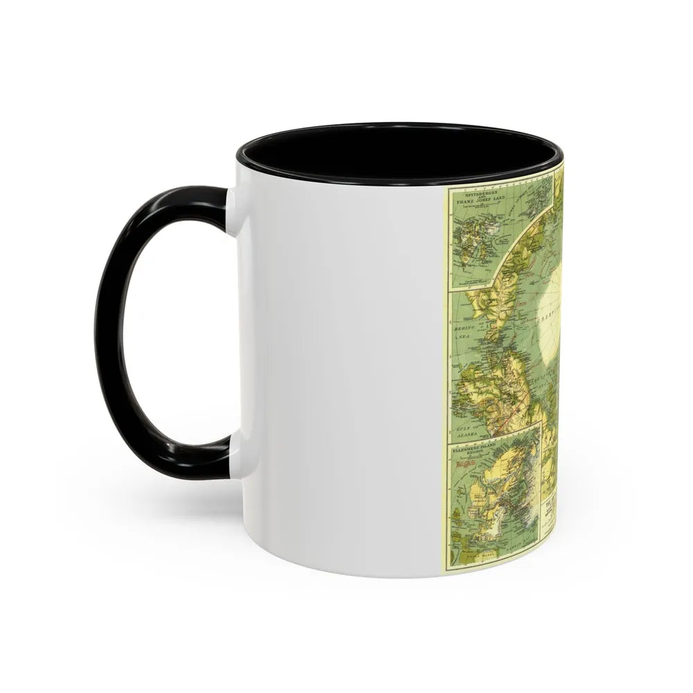 Arctic Regions (1925) (Map) Accent Coffee Mug-Go Mug Yourself