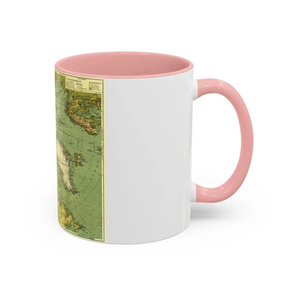 Arctic Regions (1925) (Map) Accent Coffee Mug-Go Mug Yourself