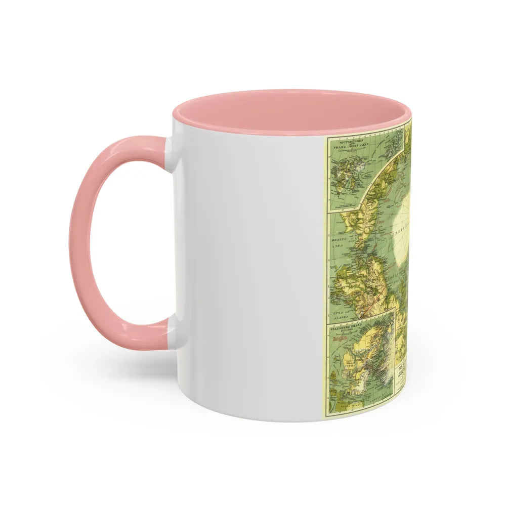 Arctic Regions (1925) (Map) Accent Coffee Mug-Go Mug Yourself