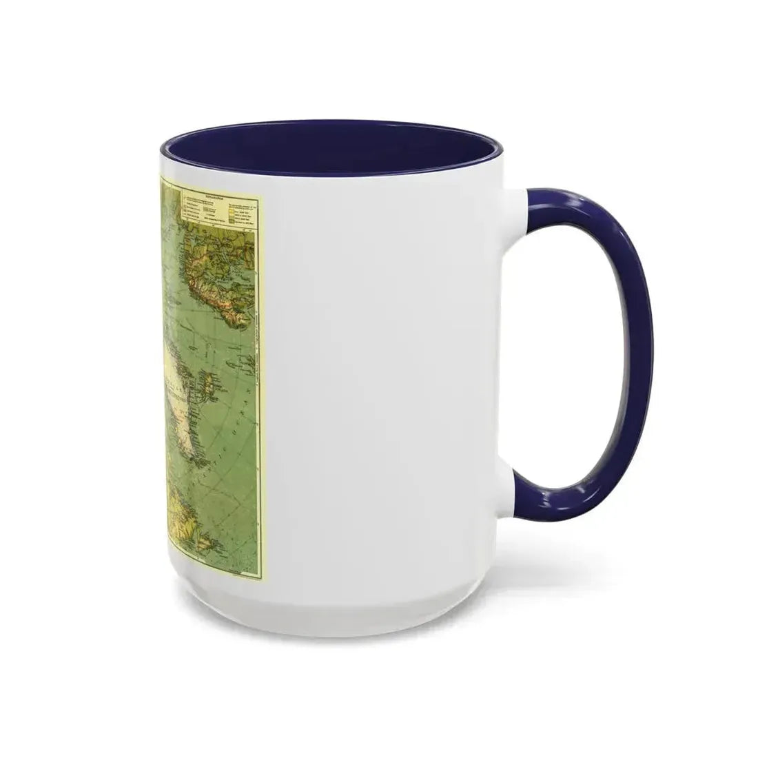 Arctic Regions (1925) (Map) Accent Coffee Mug - Go Mug Yourself