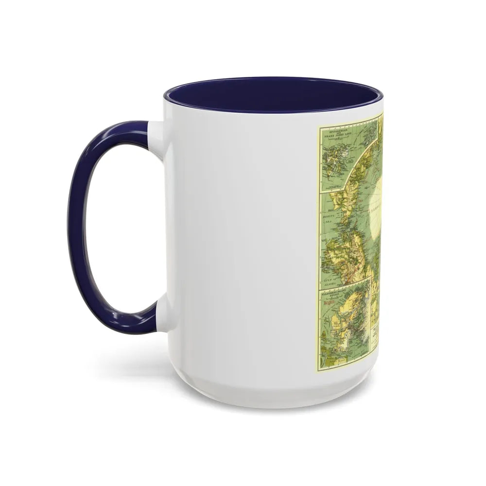 Arctic Regions (1925) (Map) Accent Coffee Mug-Go Mug Yourself