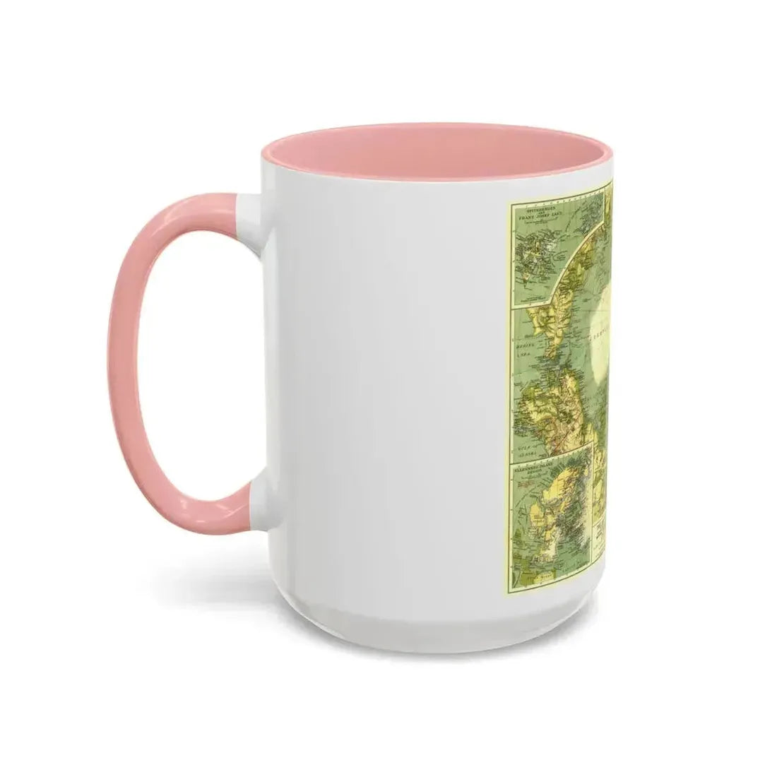 Arctic Regions (1925) (Map) Accent Coffee Mug - Go Mug Yourself