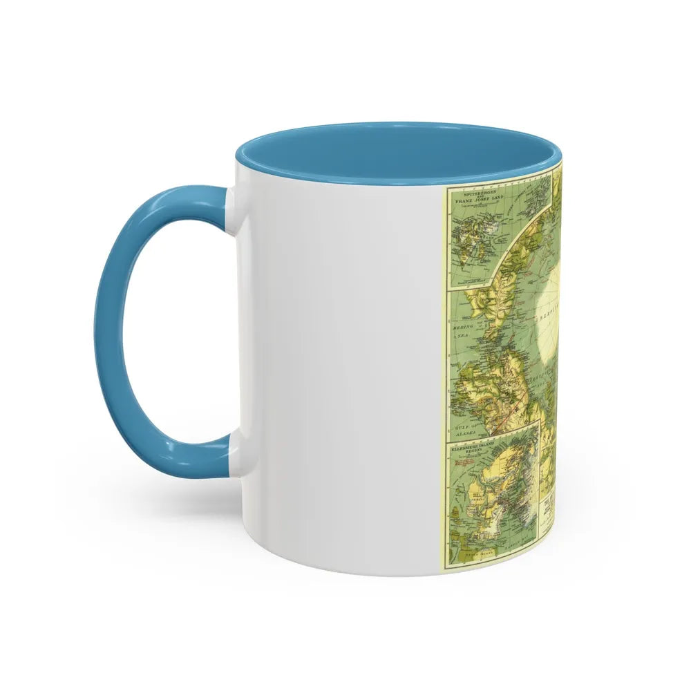 Arctic Regions (1925) (Map) Accent Coffee Mug-Go Mug Yourself