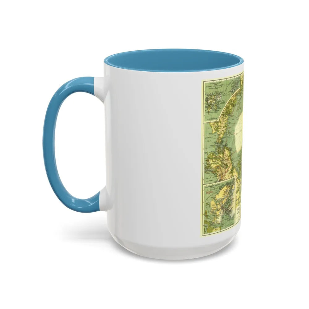 Arctic Regions (1925) (Map) Accent Coffee Mug-Go Mug Yourself