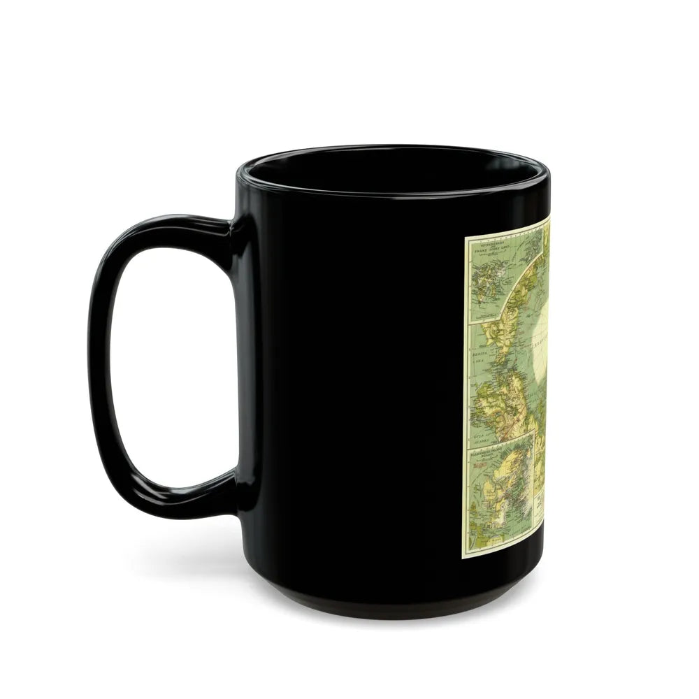 Arctic Regions (1925) (Map) Black Coffee Mug-Go Mug Yourself