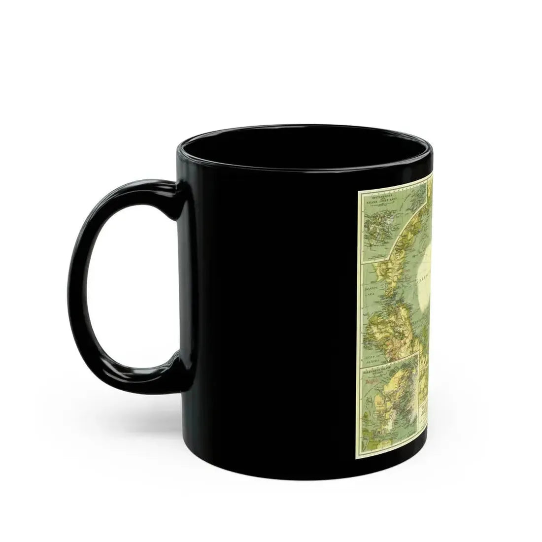 Arctic Regions (1925) (Map) Black Coffee Mug - Go Mug Yourself