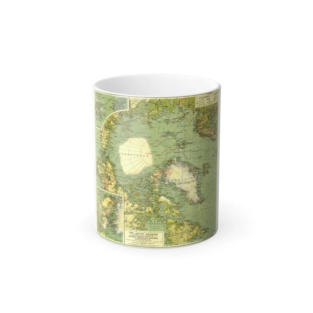 Arctic Regions (1925) (Map) Color Changing Mug 11oz-11oz-Go Mug Yourself