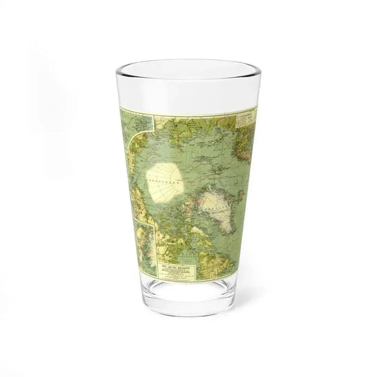 Arctic Regions (1925) (Map) Pint Glass 16oz 16oz - Go Mug Yourself