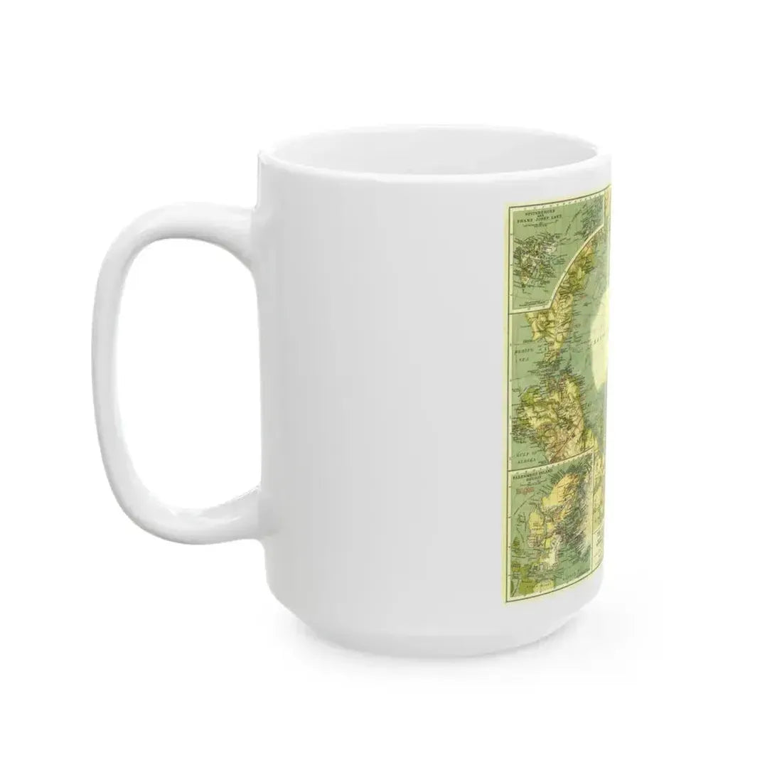 Arctic Regions (1925) (Map) White Coffee Mug - Go Mug Yourself