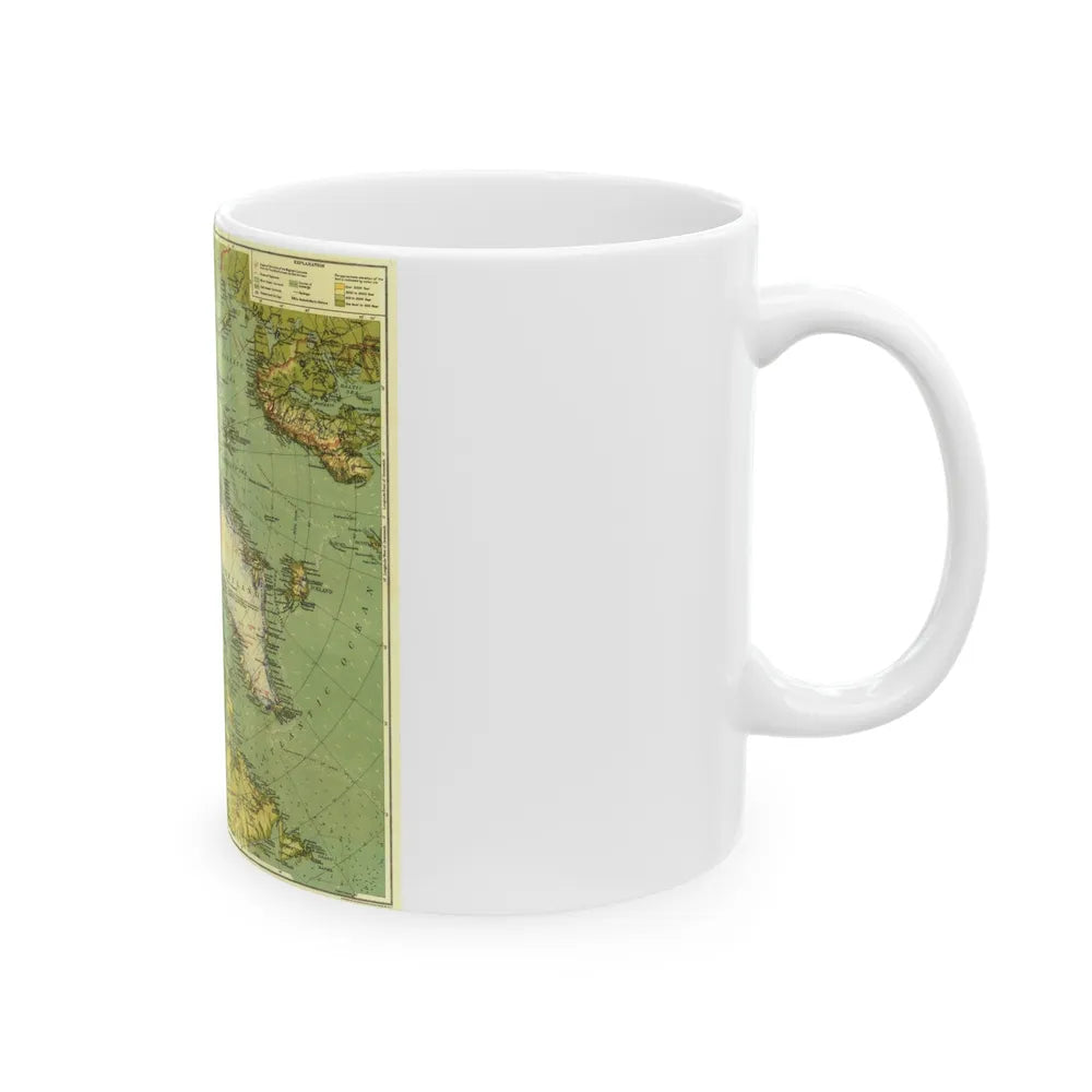 Arctic Regions (1925) (Map) White Coffee Mug-Go Mug Yourself