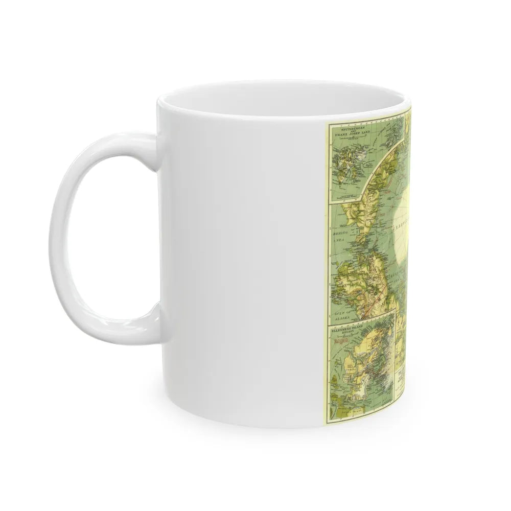 Arctic Regions (1925) (Map) White Coffee Mug-Go Mug Yourself