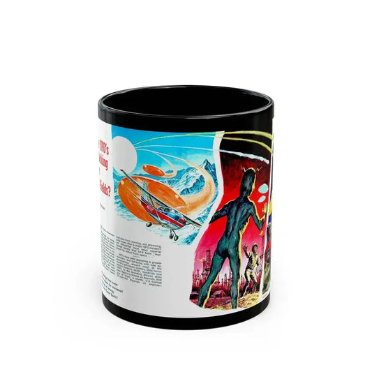 Are UFO's Attacking Our Oil Fields, Stag magazine, May 1975 - Black Coffee Mug 11oz - Go Mug Yourself