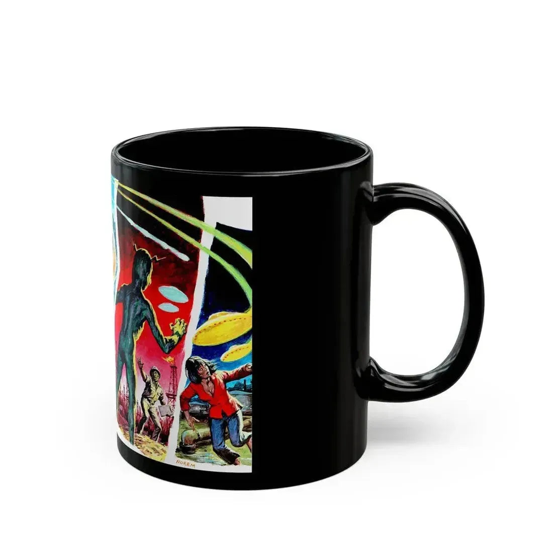 Are UFO's Attacking Our Oil Fields, Stag magazine, May 1975 - Black Coffee Mug - Go Mug Yourself