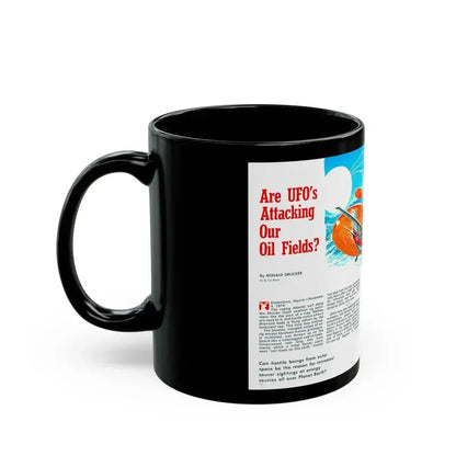 Are UFO's Attacking Our Oil Fields, Stag magazine, May 1975 - Black Coffee Mug - Go Mug Yourself