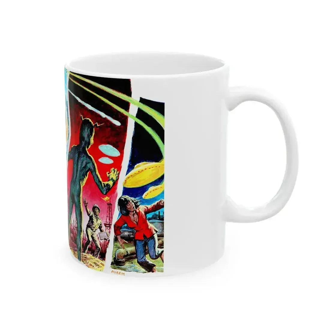 Are UFO's Attacking Our Oil Fields, Stag magazine, May 1975 - White Coffee Mug - Go Mug Yourself