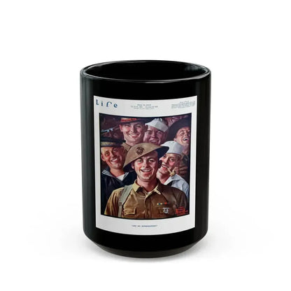 Are We Downhearted, Life magazine, November 28, 1918 - Black Coffee Mug 15oz - Go Mug Yourself