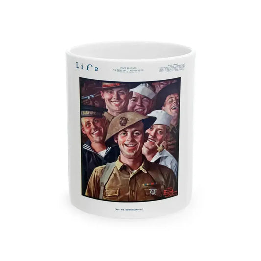 Are We Downhearted, Life magazine, November 28, 1918 - White Coffee Mug 11oz - Go Mug Yourself