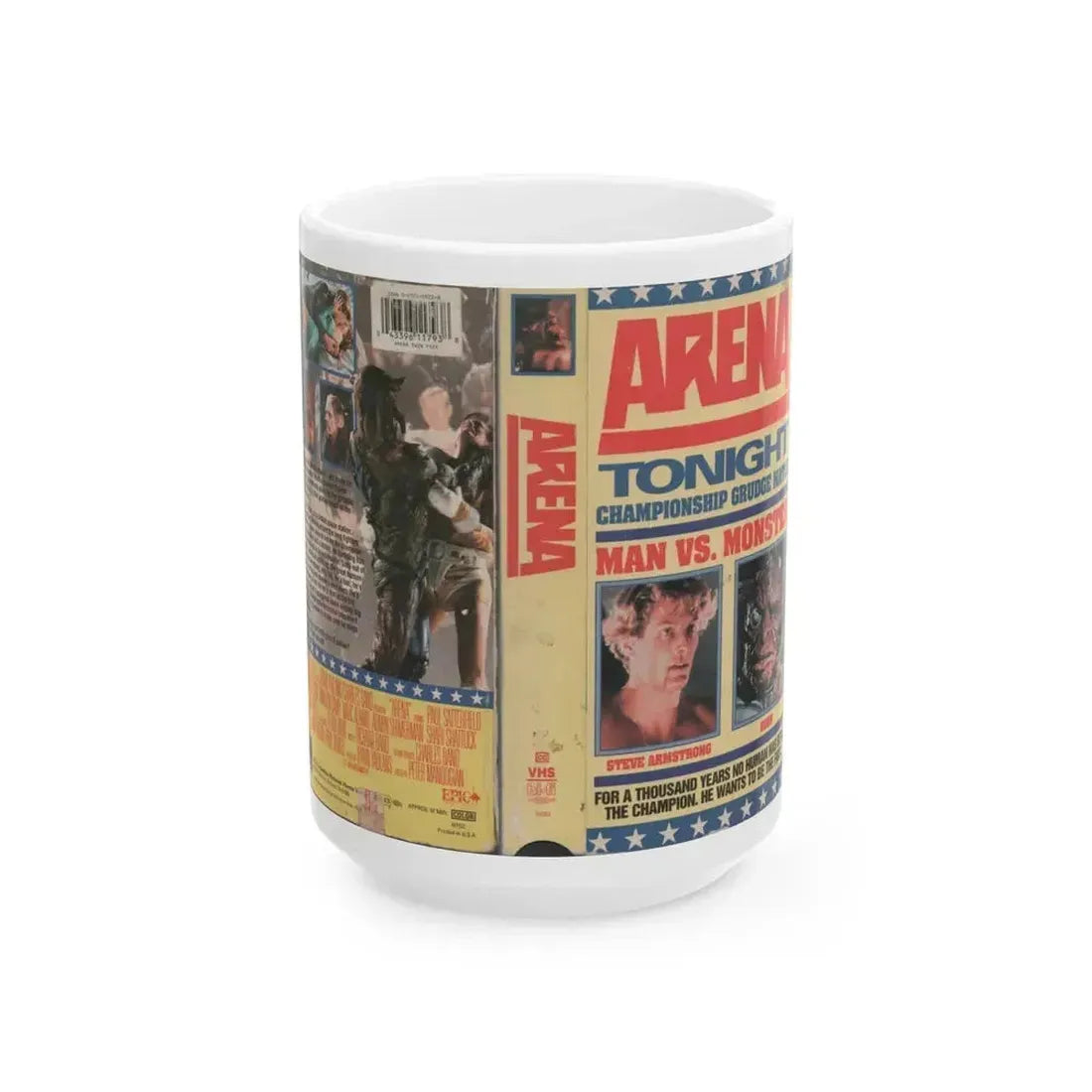 ARENA (VHS COVER) - White Coffee Mug 15oz - Go Mug Yourself