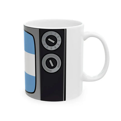 Argentina flag tv (Argentina) White Coffee Mug - Go Mug Yourself