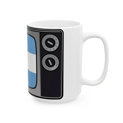 Argentina flag tv (Argentina) White Coffee Mug - Go Mug Yourself