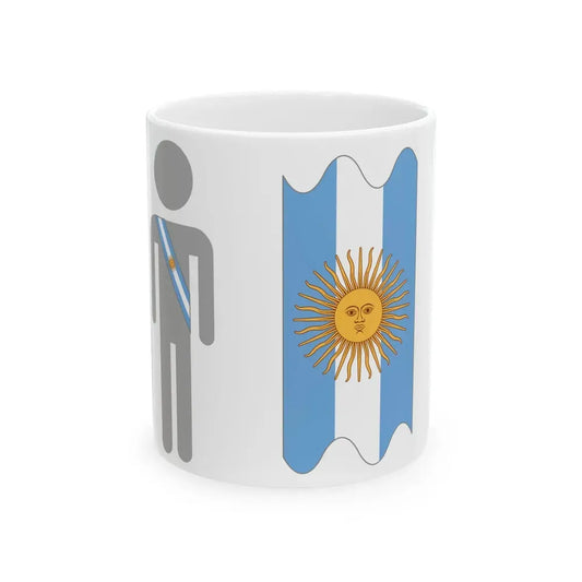 Argentina presidential sash schematic (Argentina) White Coffee Mug 11oz - Go Mug Yourself