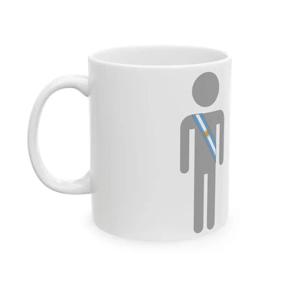 Argentina presidential sash schematic (Argentina) White Coffee Mug - Go Mug Yourself