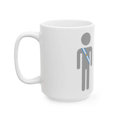 Argentina presidential sash schematic (Argentina) White Coffee Mug - Go Mug Yourself