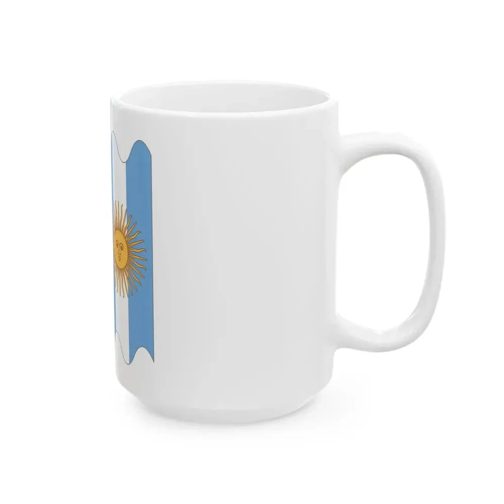 Argentina presidential sash schematic (Argentina) White Coffee Mug - Go Mug Yourself