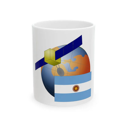 Argentina-Satellite (Argentina) White Coffee Mug 11oz - Go Mug Yourself