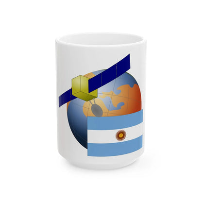 Argentina-Satellite (Argentina) White Coffee Mug 15oz - Go Mug Yourself