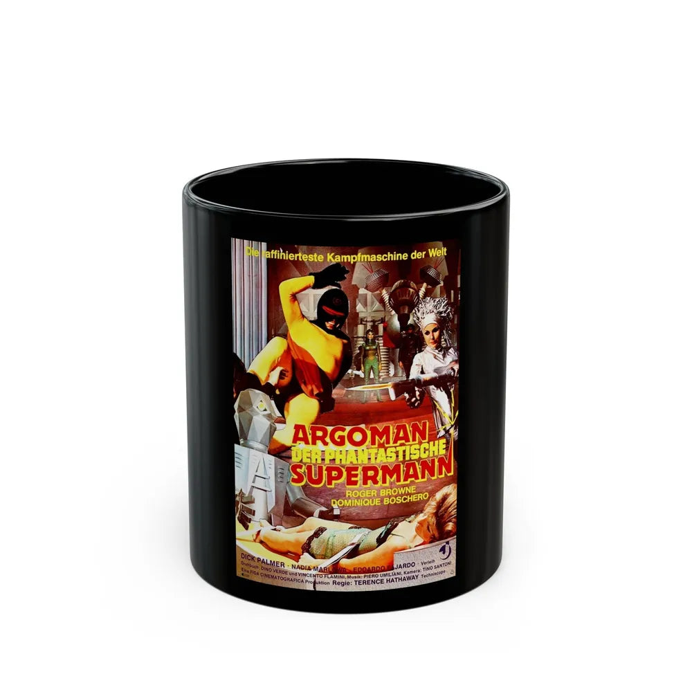 ARGOMAN THE FANTASTIC SUPERMAN 1967 Movie Poster - Black Coffee Mug-11oz-Go Mug Yourself