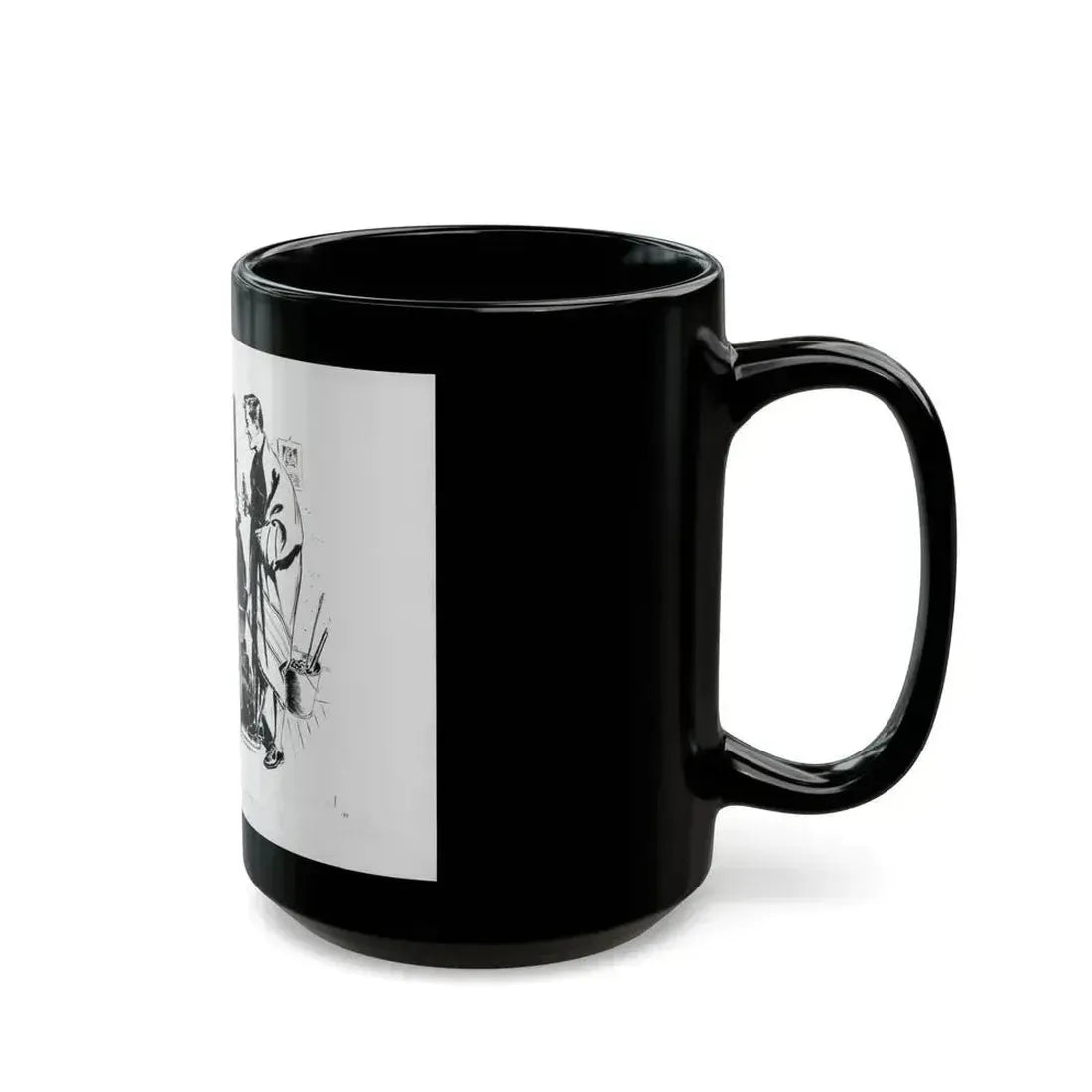 Argosy Magazine Original Art (Popular Publ., 1942) - Black Coffee Mug - Go Mug Yourself