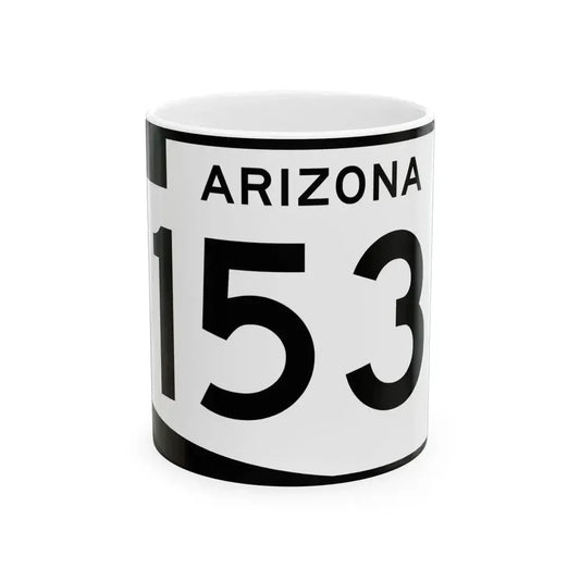 Arizona 153 (Arizona) (Road Sign) White Coffee Mug 11oz - Go Mug Yourself