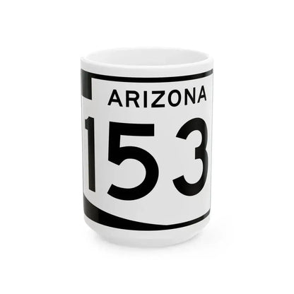 Arizona 153 (Arizona) (Road Sign) White Coffee Mug 15oz - Go Mug Yourself