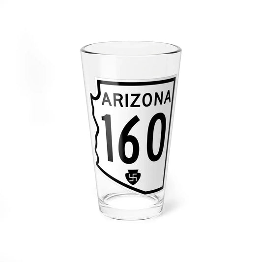 Arizona 160 1956 (Arizona) (Road Sign) Pint Glass 16oz 16oz - Go Mug Yourself