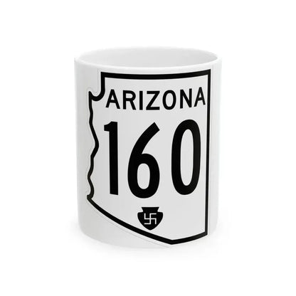 Arizona 160 1956 (Arizona) (Road Sign) White Coffee Mug 11oz - Go Mug Yourself