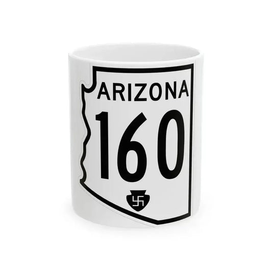 Arizona 160 1956 (Arizona) (Road Sign) White Coffee Mug 11oz - Go Mug Yourself