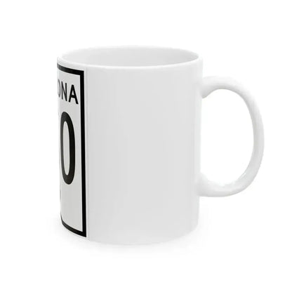Arizona 160 1956 (Arizona) (Road Sign) White Coffee Mug - Go Mug Yourself