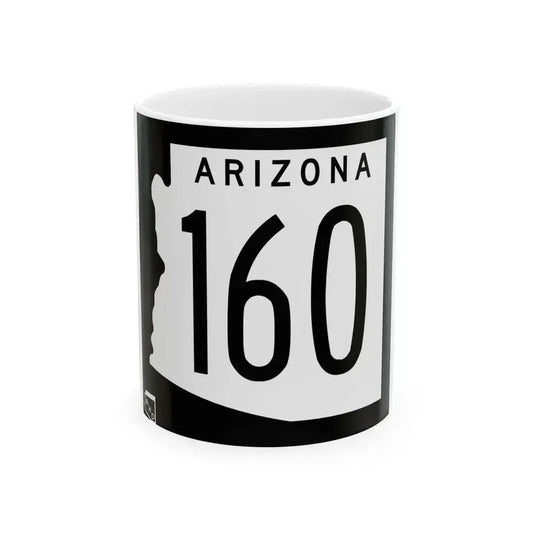 Arizona 160 1963 (Arizona) (Road Sign) White Coffee Mug 11oz - Go Mug Yourself