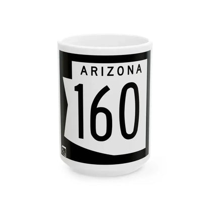 Arizona 160 1973 (Arizona) (Road Sign) White Coffee Mug 15oz - Go Mug Yourself