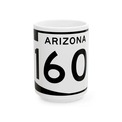 Arizona 160 (Arizona) (Road Sign) White Coffee Mug - Go Mug Yourself