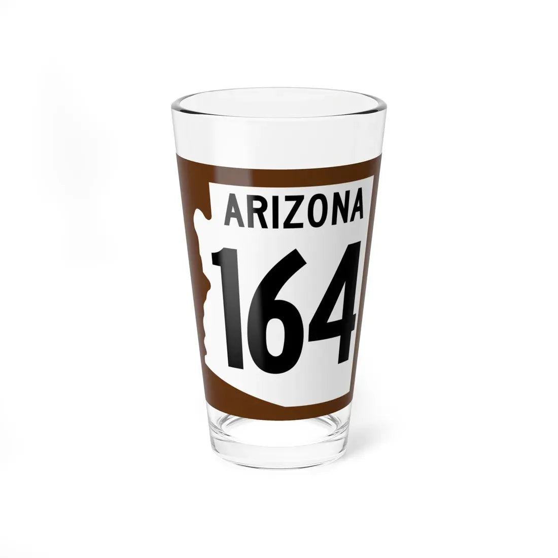 Arizona 164 1960 east (Arizona) (Road Sign) Pint Glass 16oz 16oz - Go Mug Yourself